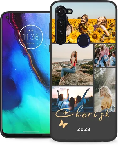 Miniatura 7 de Funda personalizada para Motorola Moto G Stylus 2020 con nombre de foto, texto y foto, GStylus personalizado -20 funda suave y fina (negro) de 6.4