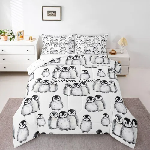 Miniatura 14 de Erosebridal Juego de edredón personalizado de tigre para niños, tamaño individual, juego de ropa de cama con estampado de animales salvajes