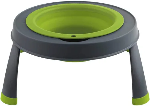 Miniatura 9 de Dexas Popware - Comedero elevado individual para mascotas, gris/azul, grande, capacidad de 4 tazas (PW140432312)