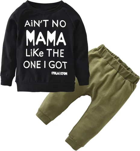 Miniatura 2 de Conjunto de ropa para bebés y niños pequeños con letras impresas, pantalones, leggings