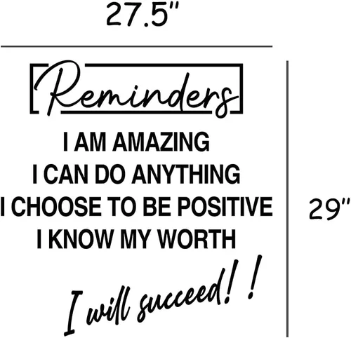 Miniatura 2 de Calcomanías de vinilo con texto en inglés "I Am Amazing I Can Do Anything", para sala de estar, dormitorio, oficina, escuela, aula, decoración