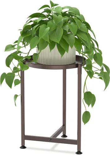 Miniatura 16 de LASZOLA Soporte plegable para plantas de interior de 7 niveles para múltiples macetas grandes, estante ajustable alto y resistente con bandeja de 10