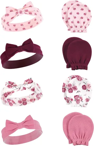 Miniatura 93 de Hudson Baby Conjunto de diadema de algodón y manoplas para rascar para bebé