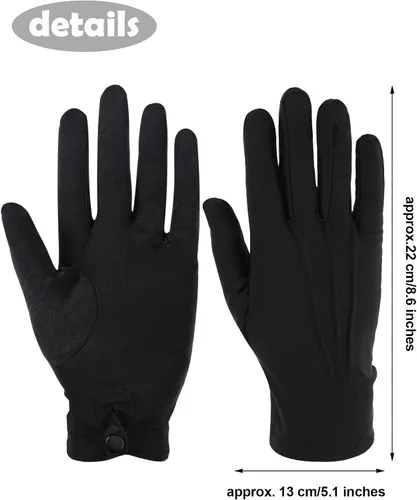 Miniatura 2 de SATINIOR Usher Pallbearer Parade - 6 pares de guantes de nailon para hombre, guantes de disfraz para funerarios, suministros formales de fiesta
