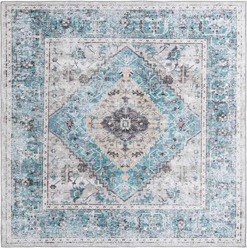 Miniatura 3 de Unique Loom Yara Collection - Alfombra de área Yash (2' x 3' Rectángulo, Lino Carbón/Beige)