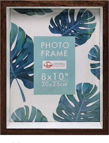 Miniatura 20 de UNIWARE Portarretratos de madera MDF con acabado suave envolvente, para regalo/memoria familiar, montaje en pared (11 x 14 pulgadas, negro, 1 unidad)