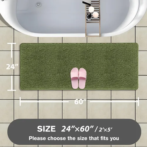 Miniatura 167 de Alfombra de baño pequeña de 12 x 18 pulgadas, lavable y absorbente, antideslizante, alfombra de baño de felpilla gruesa y suave para baño, ducha