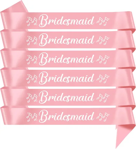 Juego de bandas de despedida de soltera de oro rosa para despedida de soltera, decoración de boda para la madre de la novia y dama de honor, Oro Rosa