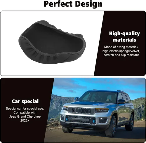 Miniatura 3 de RT-TCZ Funda para reposabrazos de consola central compatible con Jeep Grand Cherokee 2022 2023