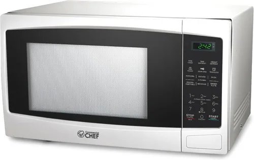 Miniatura 11 de Horno microondas COUNTERTOP de 0.9 pies cúbicos de Commercial CHEF con 10 niveles de potencia, microondas pequeño con asa de agarre, horno Negro