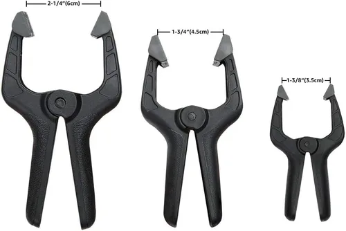 Miniatura 4 de Amazon Basics Juego de 14 abrazaderas de resorte de nailon, 6 paquetes de 3-3/8 pulgadas, 4 paquetes de 4-1/2 pulgadas, 4 paquetes de 6-1/2