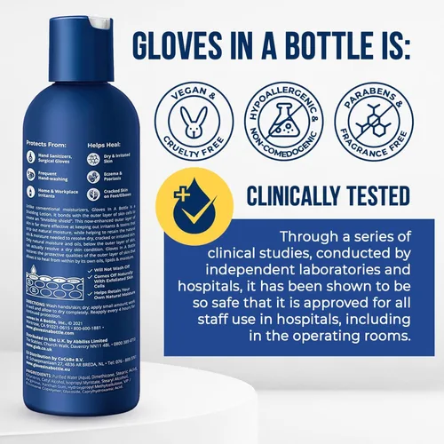 Miniatura 6 de Gloves In A Bottle Paquete de 4 lociones protectoras, ideal para la piel seca con picazón, sin grasa y sin fragancia. (8oz-8.1 fl oz)