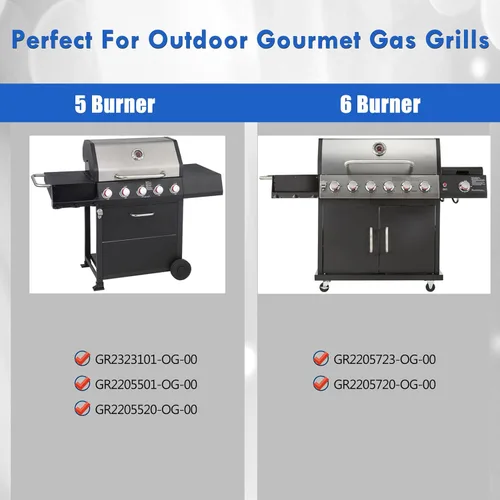 Miniatura 3 de GR2205723-OG-00 Piezas de parrilla para quemadores de parrilla gourmet al aire libre, placas de calor GR2323101-OG-00 GR2205720-OG-00 Escudo