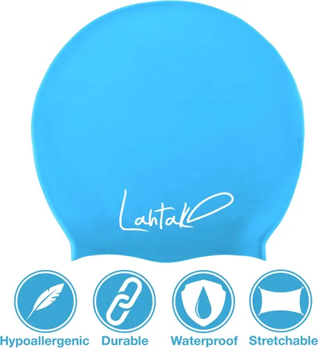 Miniatura 2 de Kids Swim Cap for Long Hair - Comfortable Fit Silicone Swimming Hat for Girls & Boys with Curly Hair, Braids, or Dreadlocks - Durable & Easy to Wear