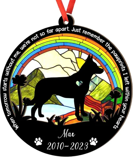 Miniatura 65 de Adorno personalizado para atrapasoles de sabueso afgano, adorno de Navidad de sabueso afgano, regalo para perro amante, sabueso afgano conmemorativo