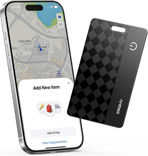 Tarjeta Rastreadora de Billetera Air-Tag (Solo iOS) Funciona con Apple Find My, Tarjeta Inteligente Rastreadora Bluetooth Buscador de Billetera 0.07