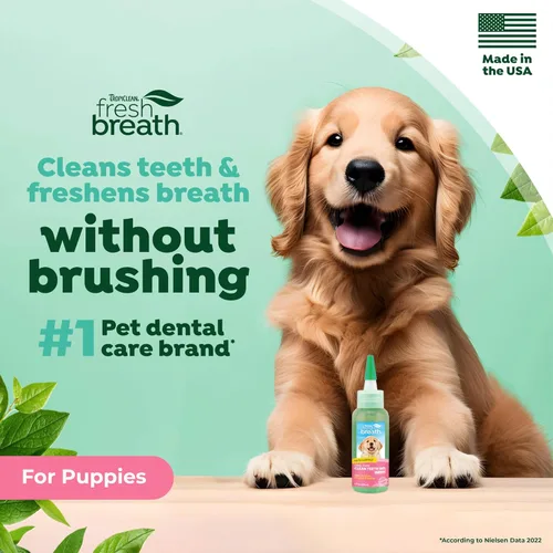 Miniatura 2 de TropiClean - Pasta de dientes para perros con aliento fresco, para limpieza de dientes, refrescante del aliento, gel fácil de usar para remover