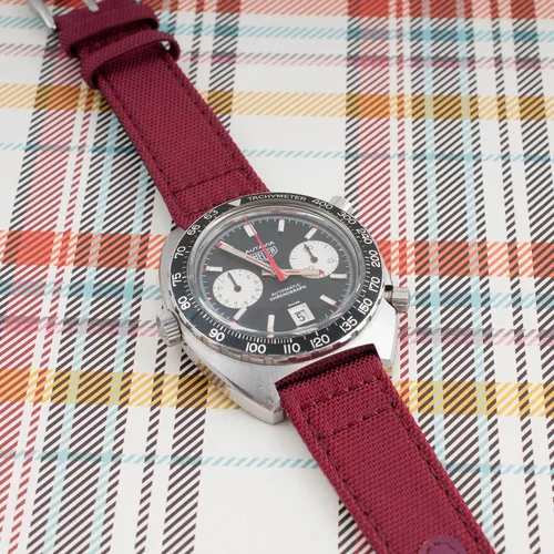 Miniatura 84 de StrapHabit Correa de reloj de liberación rápida, correa de reloj de tela de vela, dos longitudes, correa de reloj de piel de nailon, 0.748 in, 0.787