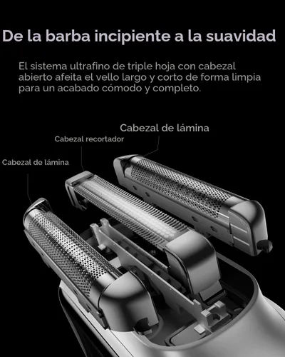 Miniatura 3 de Laifen P3 Pro - Afeitadora eléctrica de 3 cuchillas, motores lineales duales de alta velocidad, 12,000 cortes/minuto, tiempo de funcionamiento