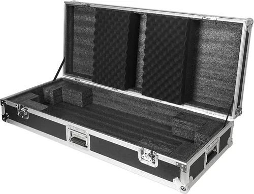 Miniatura 11 de Sound Town Estuche de vuelo ATA de madera contrachapada para teclado de 49 teclas, con asas y pestillos empotrados, interior de espuma de alta