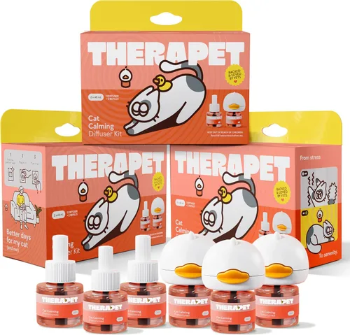Miniatura 9 de TherapetMD Difusor calmante para gatos de 60 días - Difusor de feromonas para gatos para estrés, pulverización de orina, lucha contra gatos