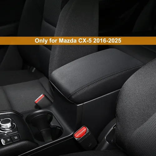 Miniatura 2 de Compatible con accesorios Mazda CX-5 2025 2024 2023 2022 2021 2020 2019 2018 2017 - Cubierta de consola central de coche, cubierta de reposabrazos
