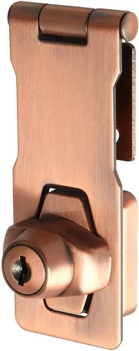 Miniatura 13 de Alise Cerradura de cerrojo con llave, cierre de seguridad de 3 pulgadas con cerradura, cerradura de bisagra de puerta negra con llaves, cerrojo