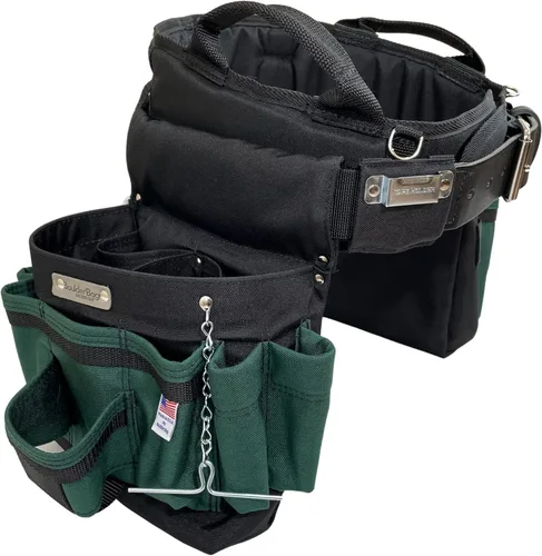 Miniatura 11 de BOULDER BAG Cinturón de herramientas Ultimate MAX Combo para electricista con soporte trasero cómodo, hebilla de cinturón de cuero, cinturón