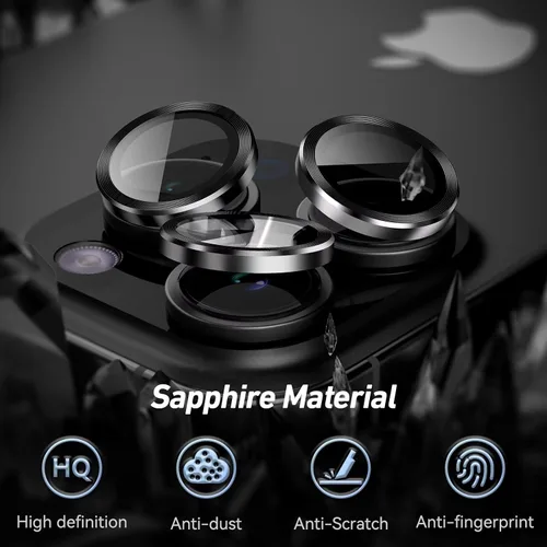 Miniatura 5 de Jeluse Paquete de 2 protectores de lente de cámara para iPhone 16 Pro Max/iPhone 16 Pro/iPhone 15 Pro Max/iPhone 15 Pro/iPhone 14 Pro Max/iPhone 14