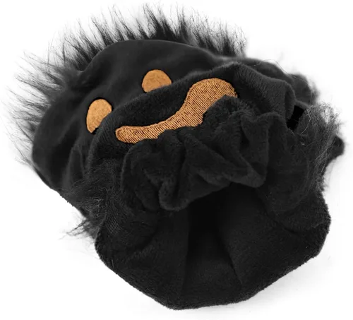 Miniatura 52 de Guantes de garra para disfraz de Halloween, medio dedo, lobo, oso, gato, guantes, guantes de piel sintética para mascarada, cosplay, utilería de mano