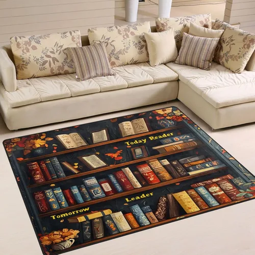 Miniatura 13 de ALAZA Alfombra antideslizante de juego de piscina retro colorida de 4 x 5 pies 3 pulgadas y 3 pulgadas para sala de estar, comedor, dormitorio