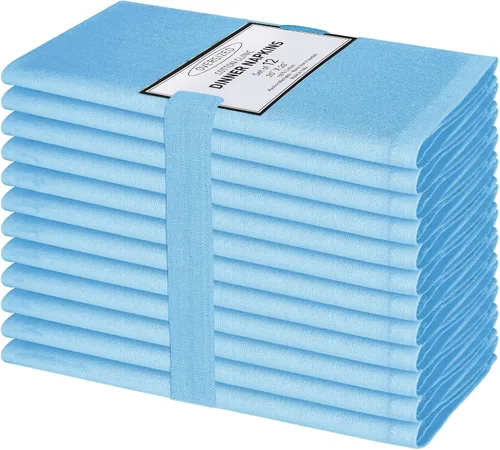 Miniatura 16 de Cotton Clinic Servilletas de tela 100% algodón extra grandes de 20 x 20 pulgadas, juego de 4 servilletas de mesa suaves y duraderas reutilizables