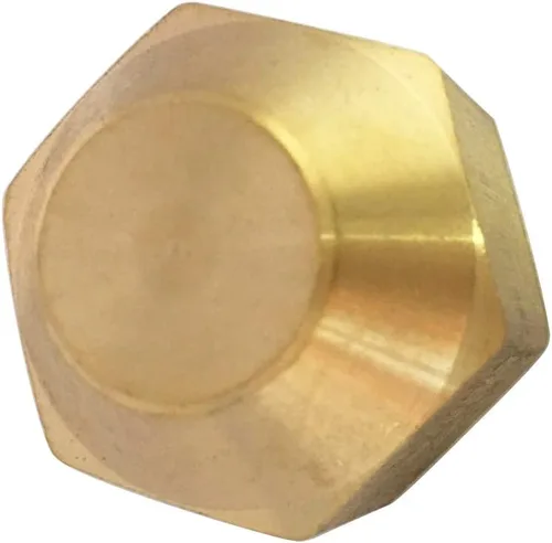 Miniatura 6 de Latón 45 Grados Tapa Abocinada para Tubo de 5/8" OD Tamaño de Rosca 7/8" Acoplamientos SAE 5 piezas