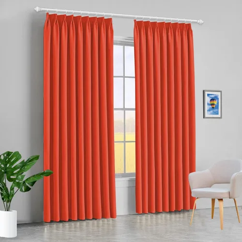 Miniatura 16 de 100% poliéster, panel de cortina de ventana de doble pellizco, con aislamiento térmico (negro, 57.9 x 72.0 in, 1 panel)