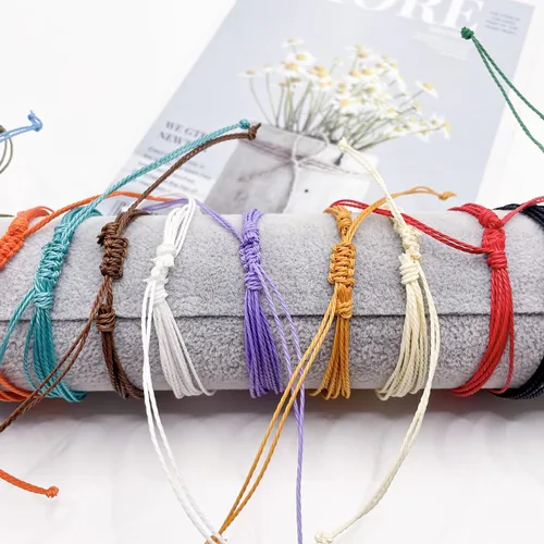 Miniatura 20 de Conjunto de pulseras de playa para hombres y mujeres, pulseras para hombres, pulseras bohemias hechas a mano, pulseras envolventes de joyería