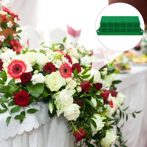 Miniatura 7 de Hahood Paquete de 4 jaulas rectangulares de espuma floral con arreglos florales de espuma floral para flores frescas, decoraciones de boda