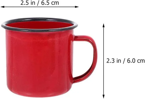 Miniatura 2 de YARNOW 4 tazas de café, taza de café de viaje esmaltada para reuniones familiares, picnics, barbacoas y más