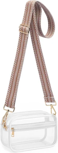 Miniatura 12 de BS-VOG Bolso cruzado transparente aprobado para estadios, bolsos transparentes para mujeres, bolsa pequeña para estadios para eventos, conciertos, a8