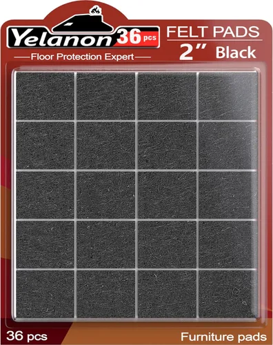 Miniatura 15 de Yelanon Almohadillas de fieltro para muebles, 56 unidades (1+2 pulgadas), almohadillas de fieltro de alta calidad para muebles de patas de silla