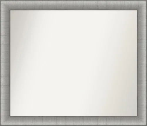 Miniatura 61 de Amanti Art Espejo de baño plateado para sobre fregadero, 28 x 47 pulgadas, espejo rectangular de plata imperial, marco de madera tradicional de gran