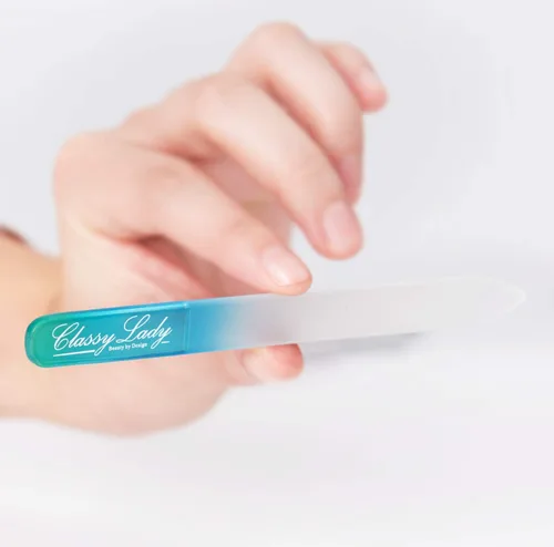 Miniatura 6 de ClassyLady Beauty - Lima de uñas de cristal, color azul, paquete de 3