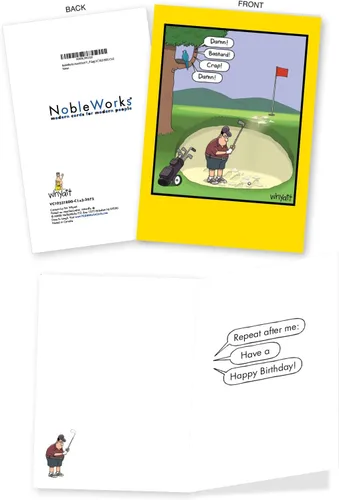 Miniatura 2 de NobleWorks Paquete surtido de 3 tarjetas de felicitación de cumpleaños divertidas con sobres de 5 x 7 pulgadas, para hombres y mujeres