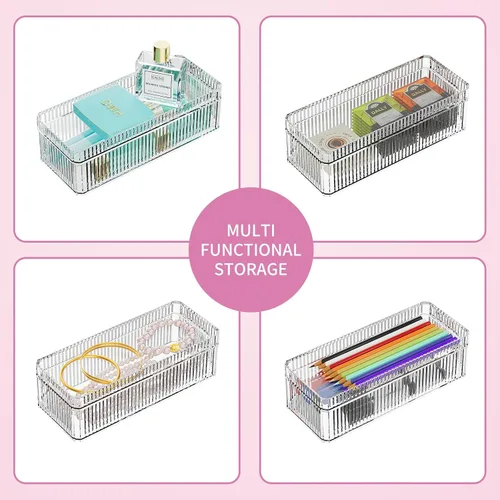 Miniatura 7 de Organizador de maquillaje acrílico, bandeja organizadora, estuches de tocador, esmalte de uñas, maquillaje, perfume, organizador de cuidado