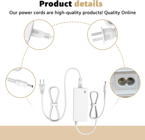 Miniatura 6 de Cable de alimentación compatible con Cricut Joy Machine modelo 2007813 JCTR101 2007992 PC2007992 GHFB23405 SS2076299 TS-A045-1800251 para Cricut Joy