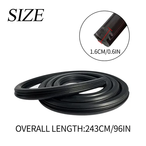 Miniatura 5 de Junta de tapa de enfriador de silicona para enfriador YETI 20qt, 45qt, 70qt, 110qt, tira de sellado de reemplazo de enfriador, Negra, 8 pies