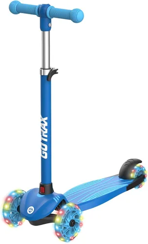 Miniatura 9 de Gotrax KS1 Patinete Infantil de Impulso, Ruedas con Luces LED y 3 Manillares de Altura Ajustable, Dirección por Inclinación y Plataforma