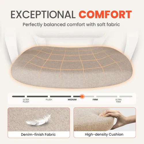 Miniatura 4 de Silla de Oficina NEO Chair Silla de Computadora Ergonómica de Malla con Soporte Lumbar Altura Ajustable Ruedas Giratorias Rodantes Cómoda Silla
