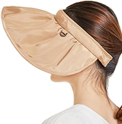 Miniatura 11 de Sombrero de sol de ala ancha ajustable, protección UV, visera de pesca de playa, gorra multifuncional plegable