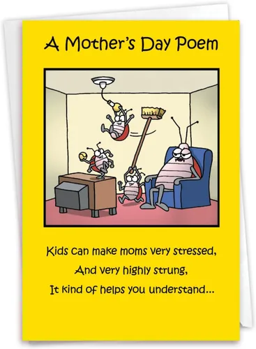 Miniatura 26 de NobleWorks - Divertida tarjeta del día de la madre con sobre - Saludos amorosos y humorísticos para mamá - Nombre real Isn't Mom 0207