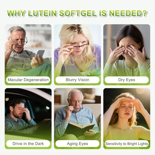 Miniatura 5 de Suplemento de luteína y zeaxantina, vitaminas oculares 150 cápsulas blandas, 20 mg de luteína y 4 mg de zeaxantina con vitaminas C, E, zinc, cobre